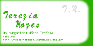 terezia mozes business card