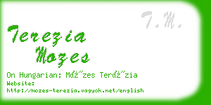 terezia mozes business card